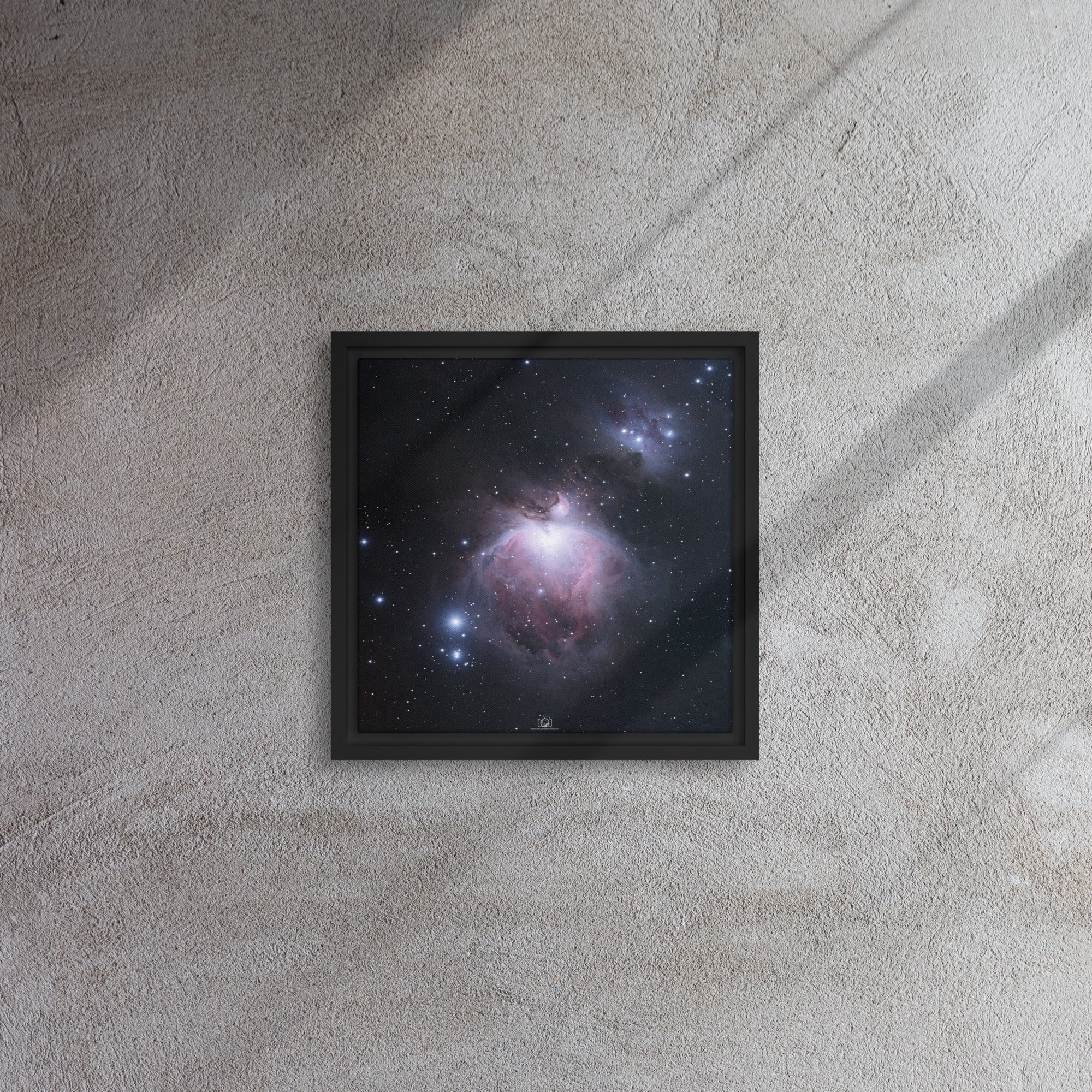 Framed canvas print: Orion Nebula (Winter Blue)