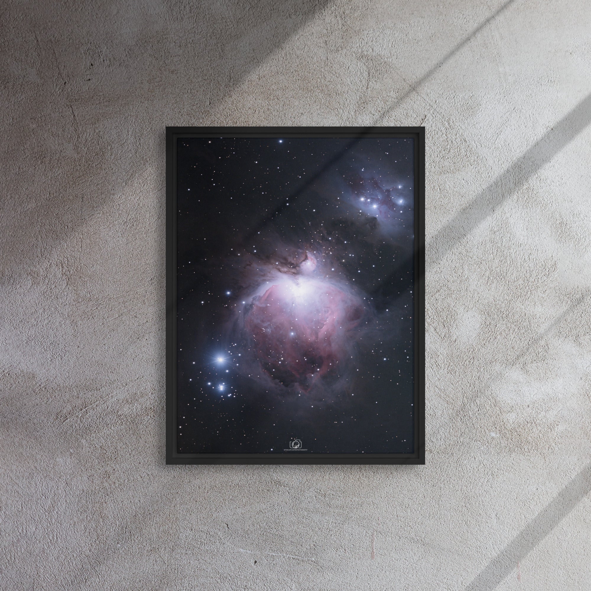 Framed canvas print: Orion Nebula (Winter Blue)