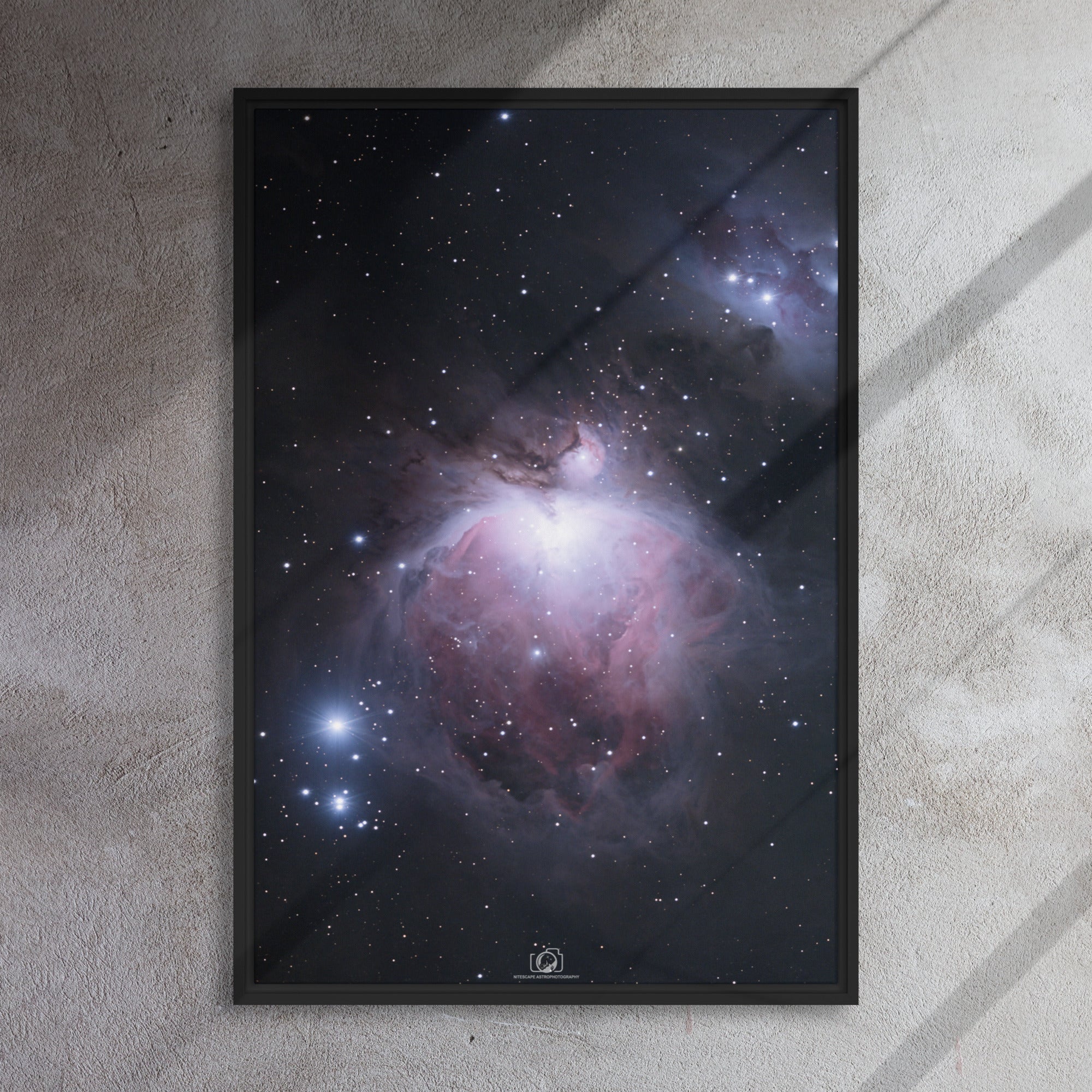 Framed canvas print: Orion Nebula (Winter Blue)