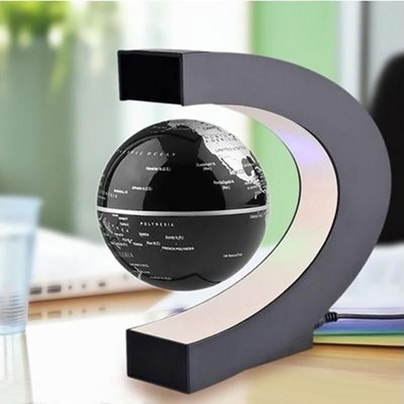 Levitation Globe Lamp: Unique floating lamp with LED light, mesmerizing in the dark. Operated by magnetic system, perfect as home or office décor, impressive gift for all ages.