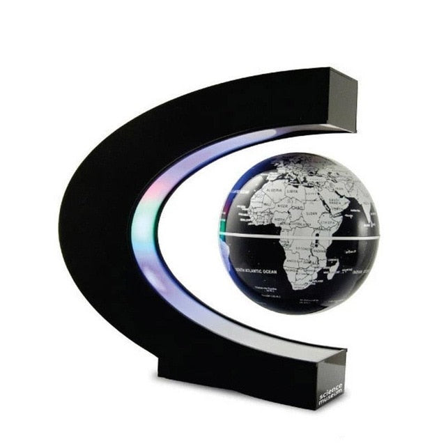 Levitation Globe Lamp: Unique floating lamp with LED light, mesmerizing in the dark. Operated by magnetic system, perfect as home or office décor, impressive gift for all ages.