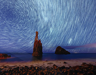 A captivating sight of the Ribeira da Janela sea stacks, natural rock formations rising from the ocean along the coastline of Madeira Island. These impressive sea stacks stand tall and proud, shaped by the relentless power of the waves. Their jagged forms create a striking contrast against the deep blue waters, offering a breathtaking spectacle of nature's artistry and the dynamic forces that shape our coastal landscapes.