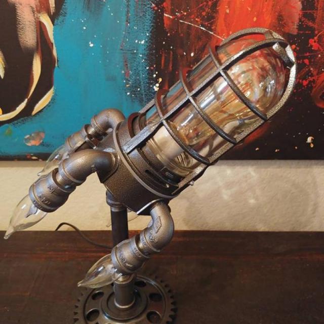 Rocket pipe deals lamp