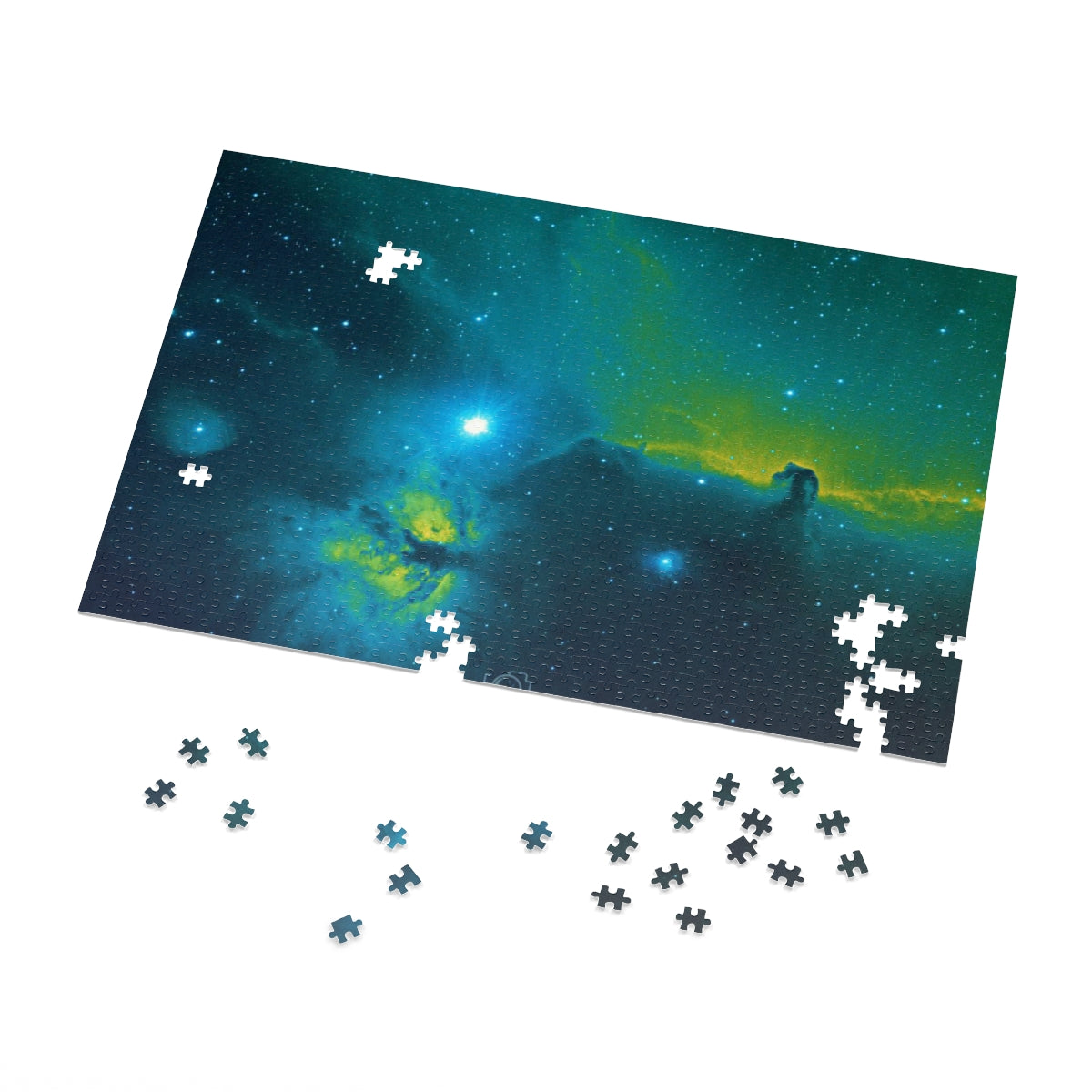 Educational Jigsaw Puzzle:  Horsehead & Flame Nebula Hubble Palette