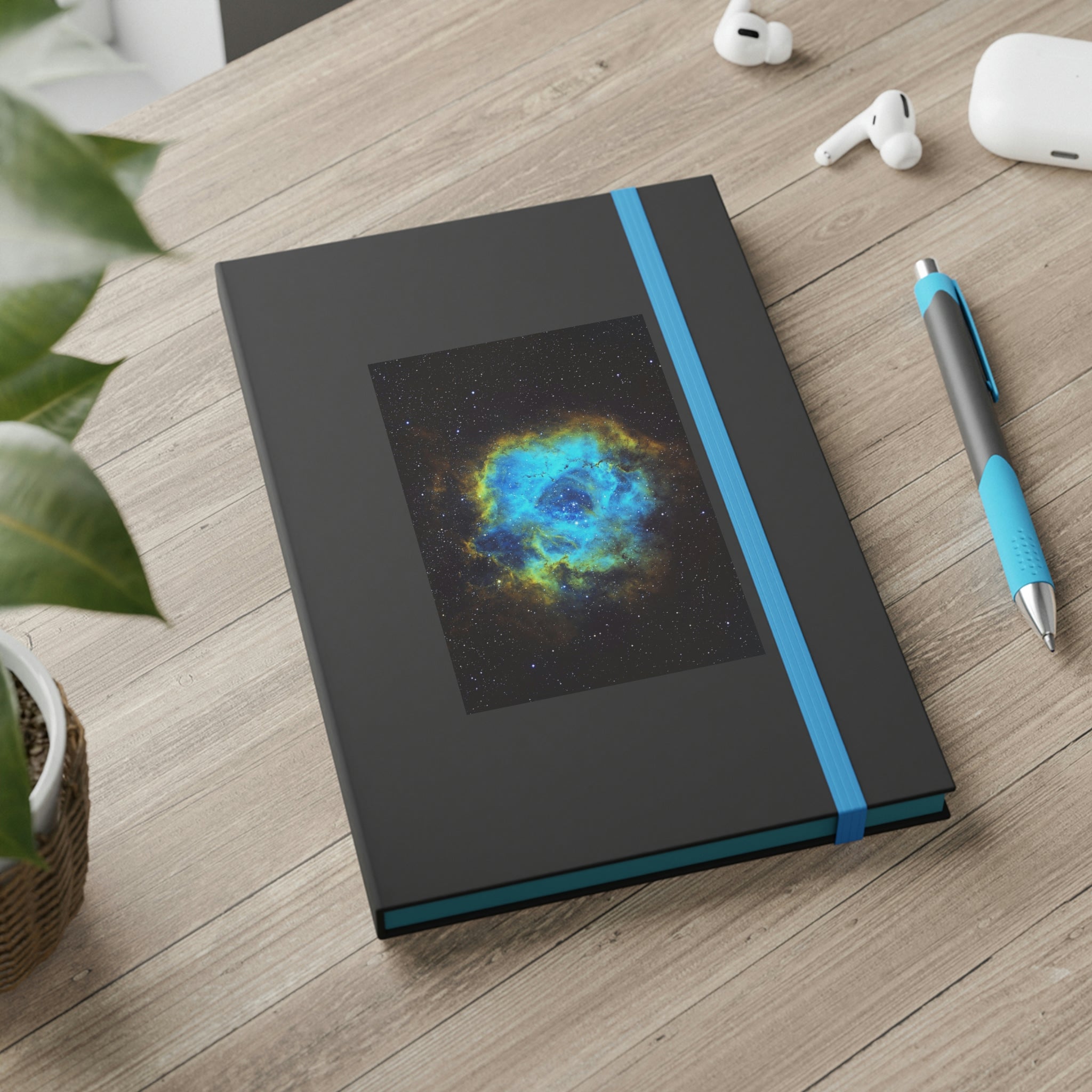Color Contrast Notebook - Ruled: Rosette Nebula Hubble Palette