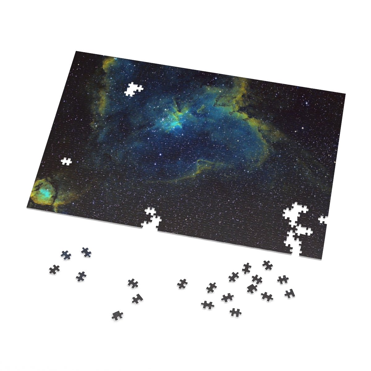 Educational Jigsaw Puzzle:  Heart Nebula Hubble Palette
