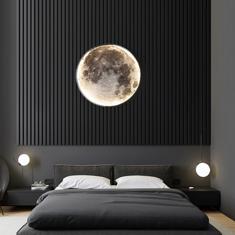  Moon LED Wall Light: A stunning and versatile wall light that adds beauty to any room. Its sleek and modern design complements any decor. Made with high-quality materials and equipped with an LED bulb for bright, even illumination. The light is dimmable, allowing you to set the perfect ambiance. A must-have addition to any home.