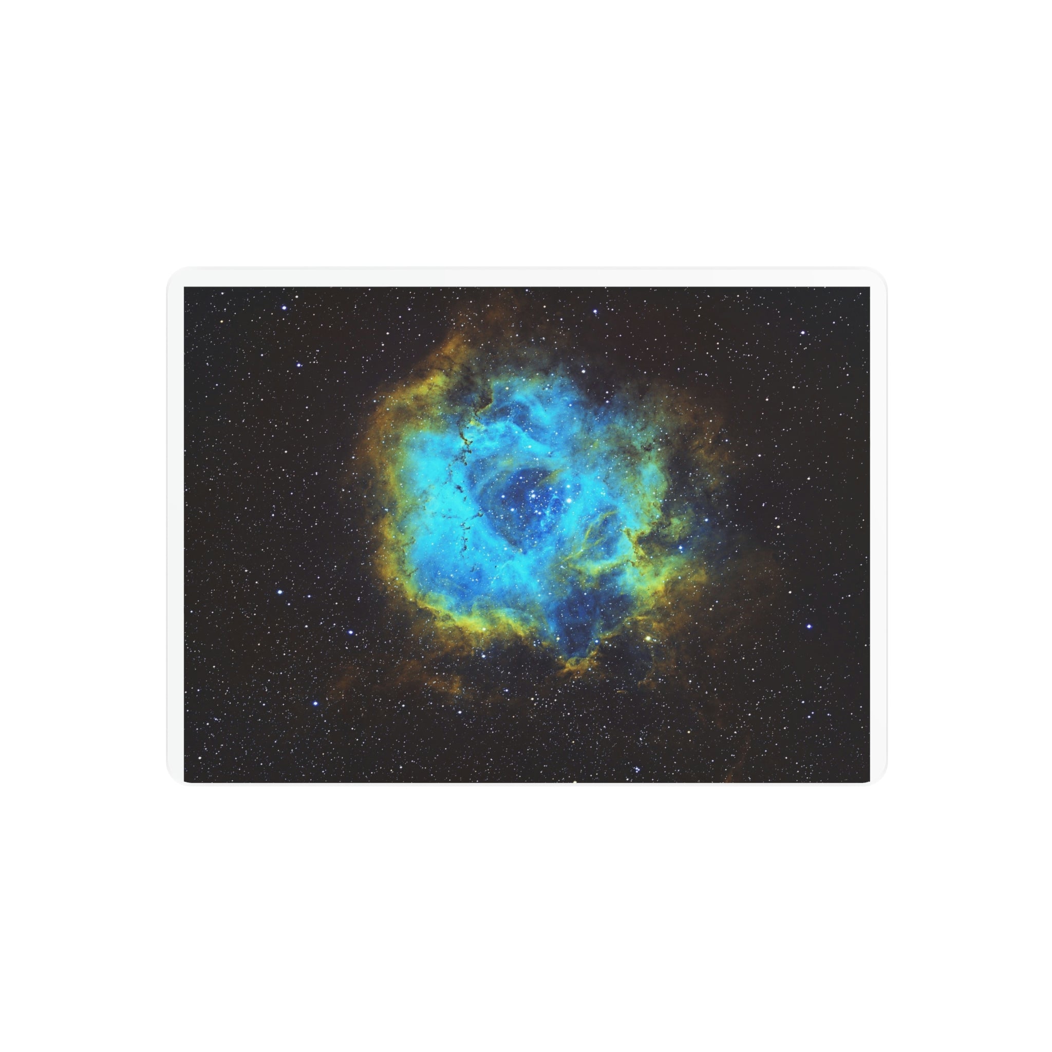 Metal Art Sign:  Rosette Nebula Hubble Palette