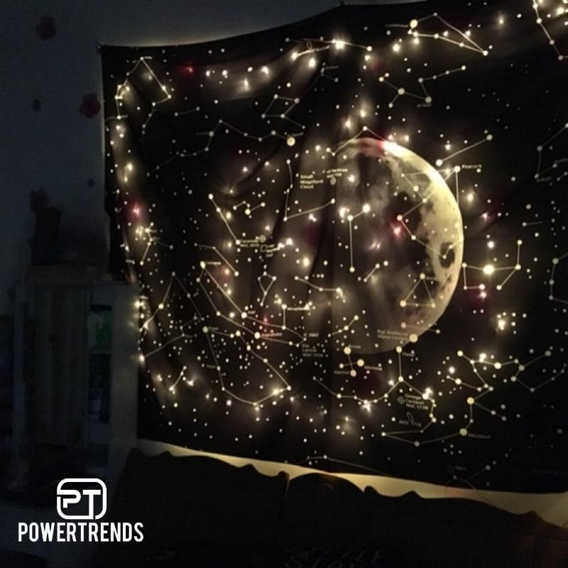 Imagine filling your wall with charts of the universe and adding lights to it. You won't have to after adding this great idea to your den rooms of your children. Great accent piece, conversation starter and educational opportunity.
