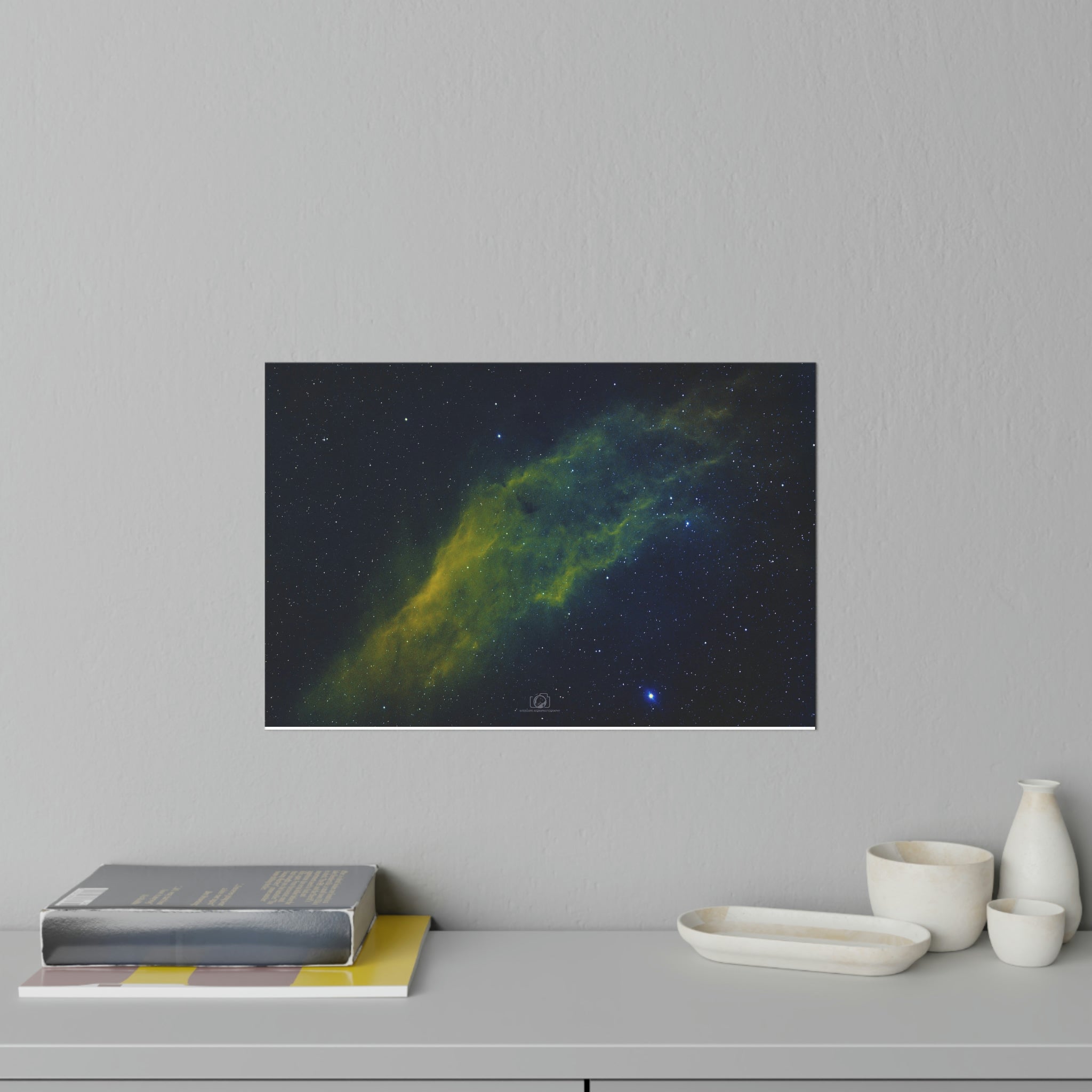 Wall Decals: California Nebula:  Hubble Palette