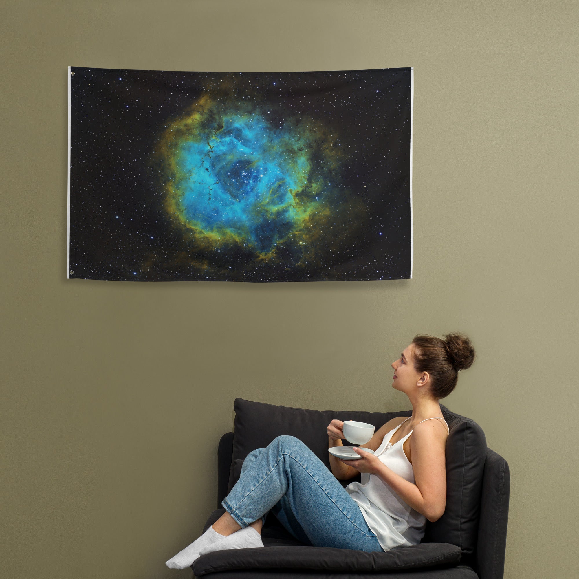 High Quality Flag:  Rosette Nebula Ultra High Definition