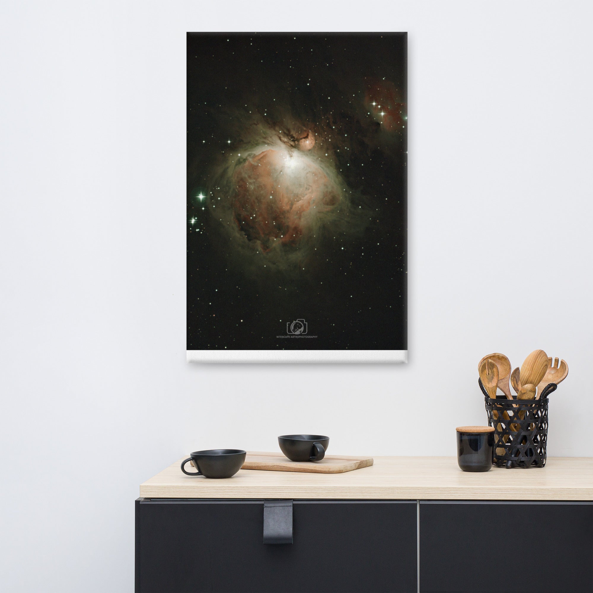 Canvas Print:  Great Orion Nebula & Running Man Nebula