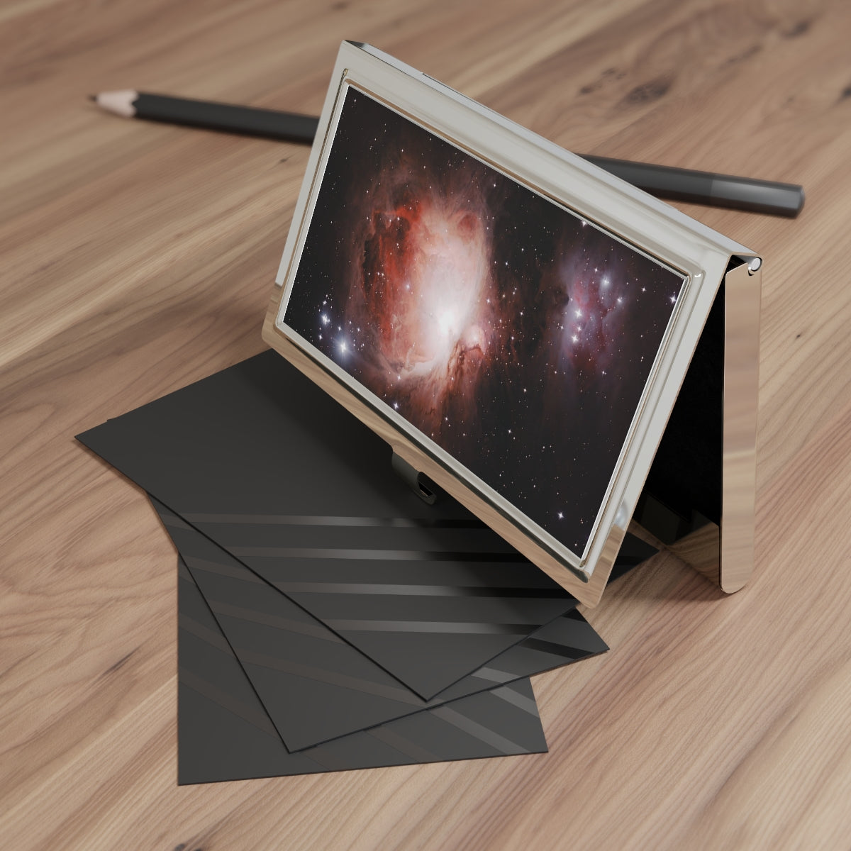 Business Card Holder:  Orion & Running Man Nebula