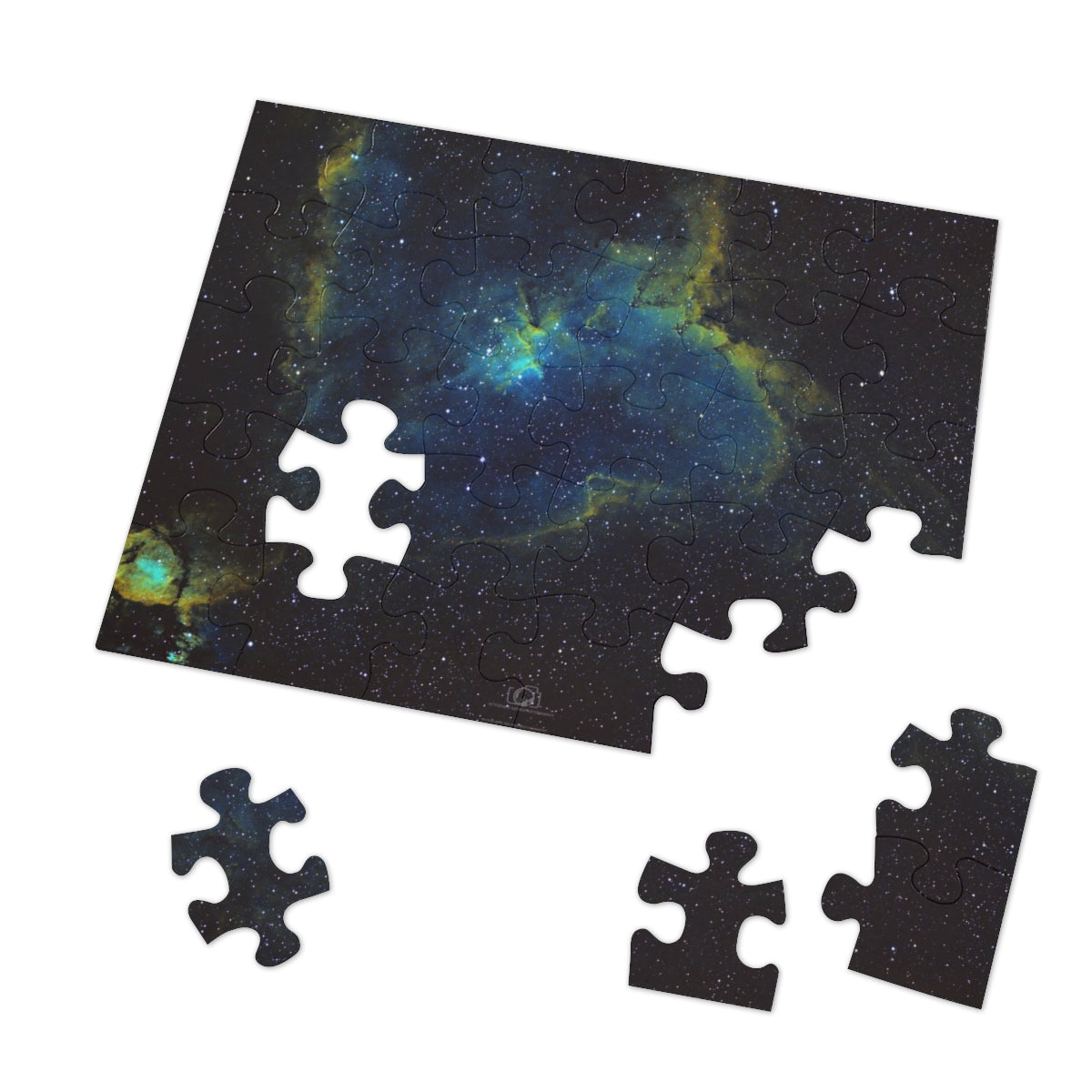 Educational Jigsaw Puzzle:  Heart Nebula Hubble Palette