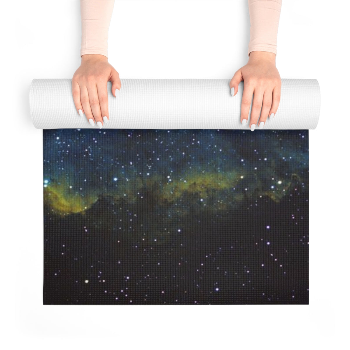 Foam Yoga Mat: Heart Nebula Hubble Palette