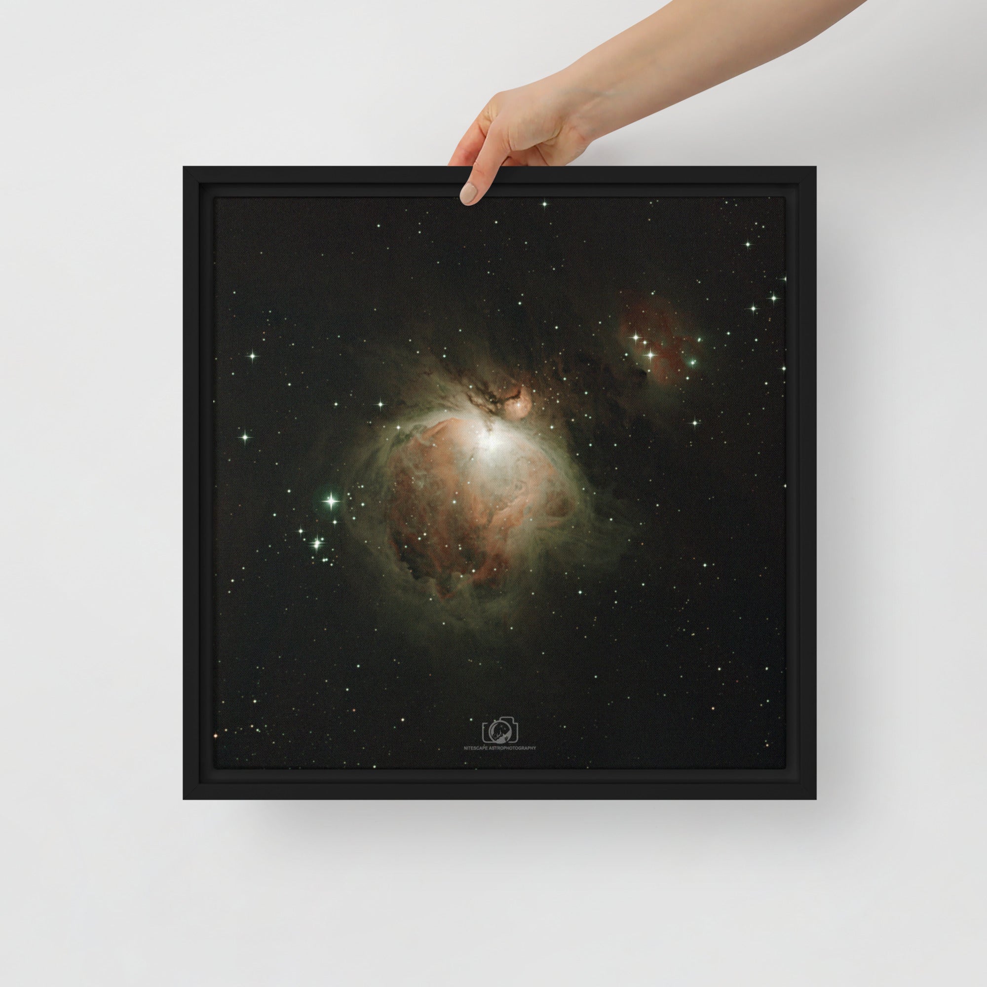 Framed canvas prints:  Great Orion & Running Man Nebula