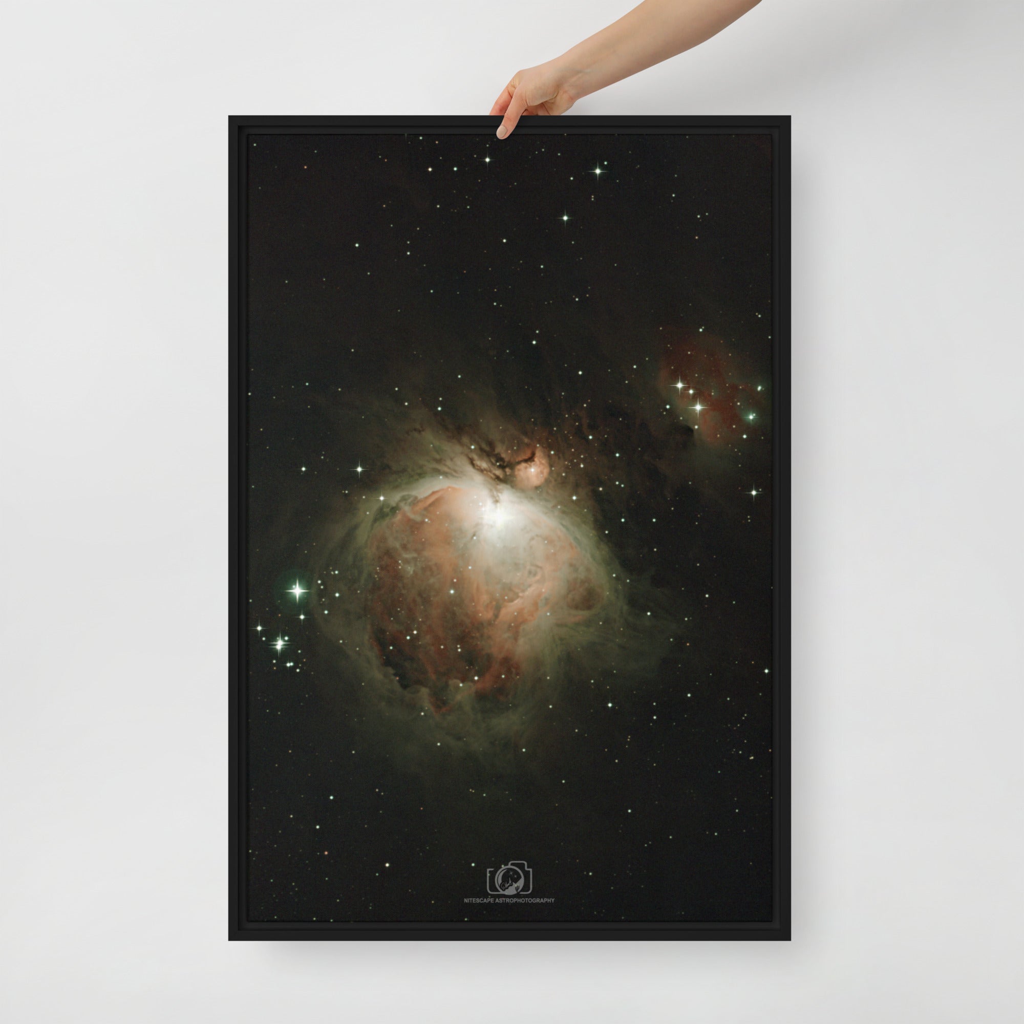 Framed canvas prints:  Great Orion & Running Man Nebula