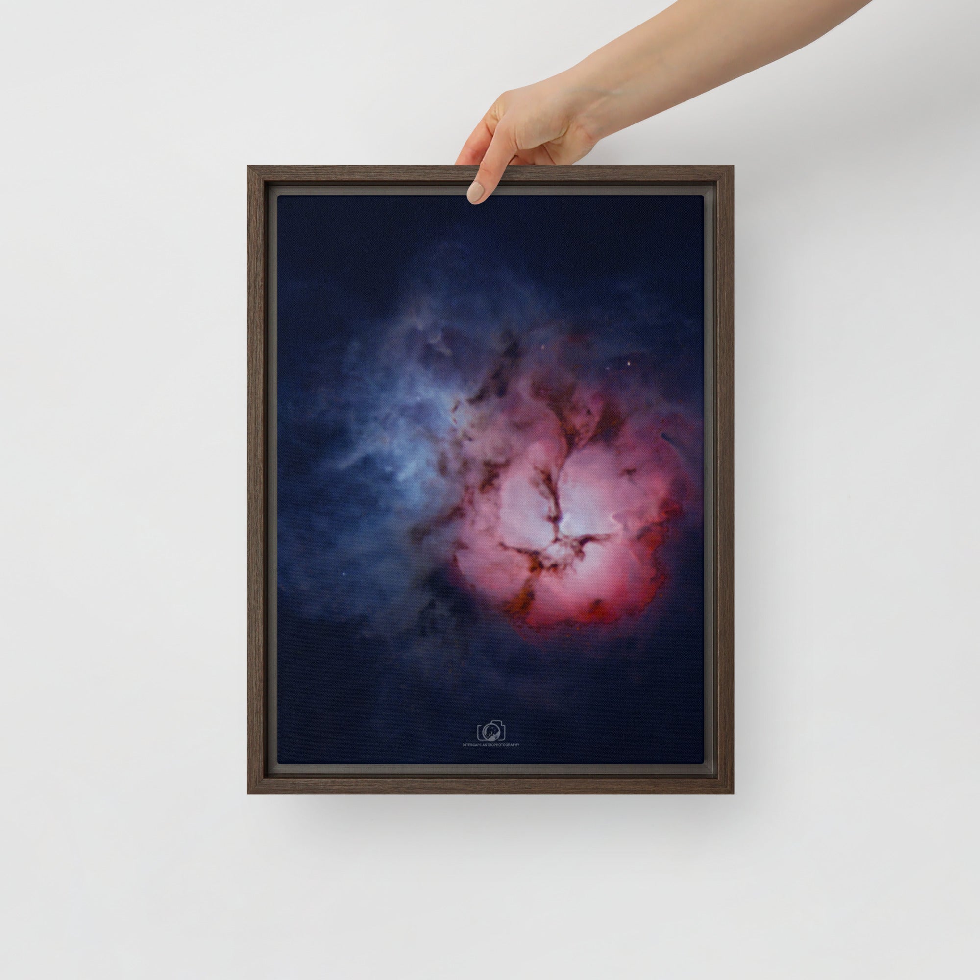 Framed canvas print:  Trifid Nebula (Starless)