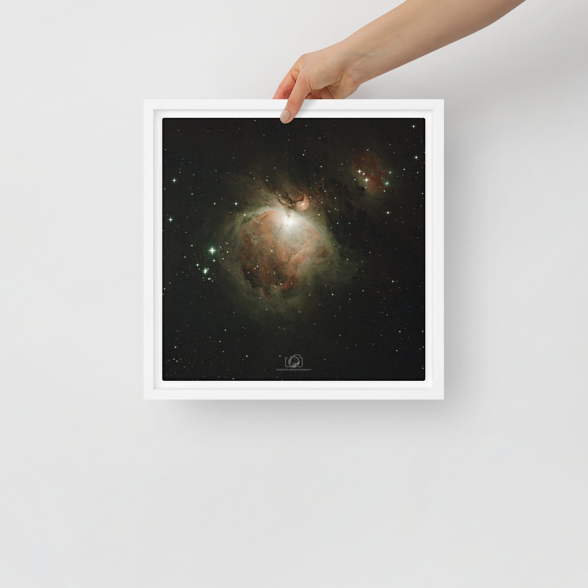 Framed canvas prints:  Great Orion & Running Man Nebula
