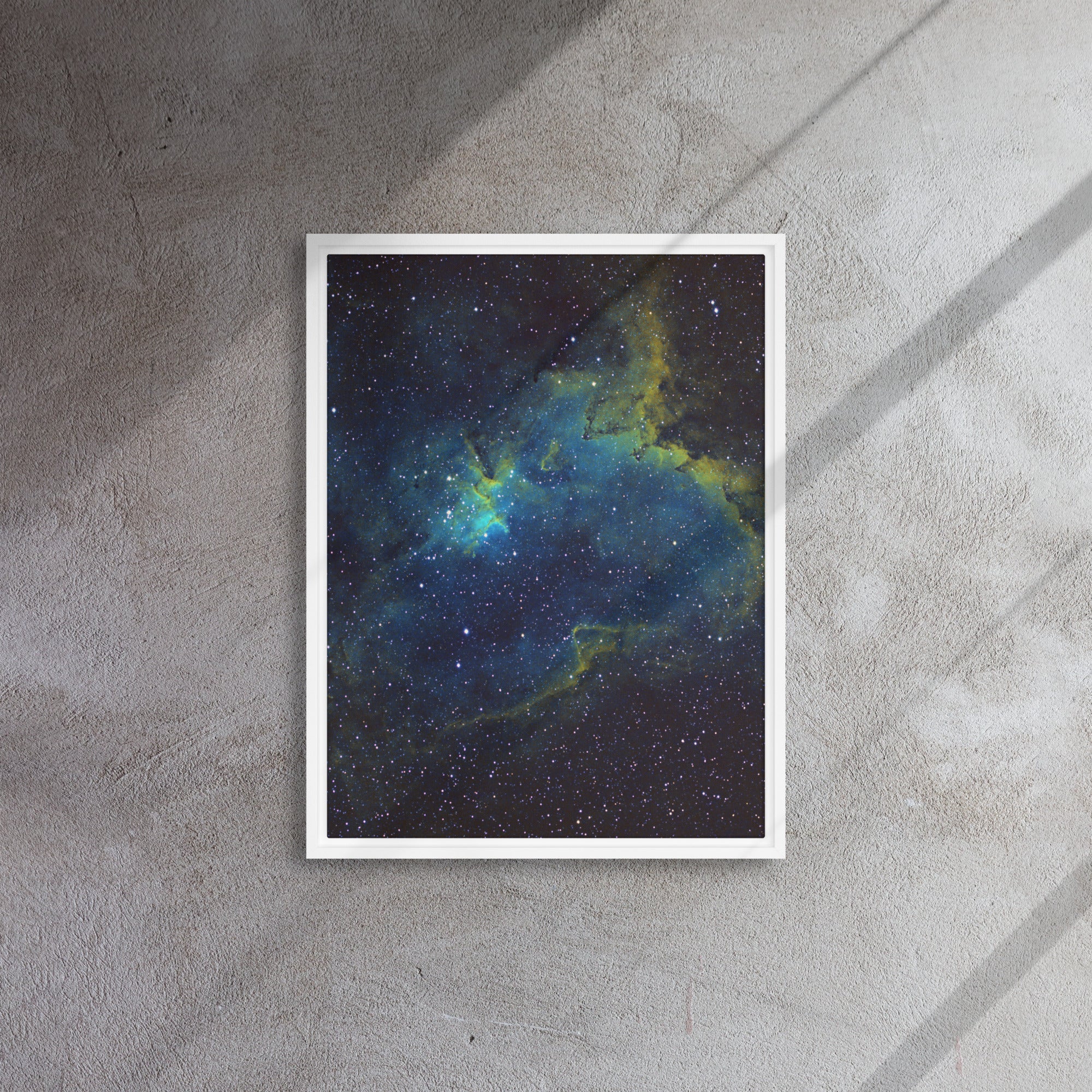 Framed canvas print: Heart Nebula Hubble Palette