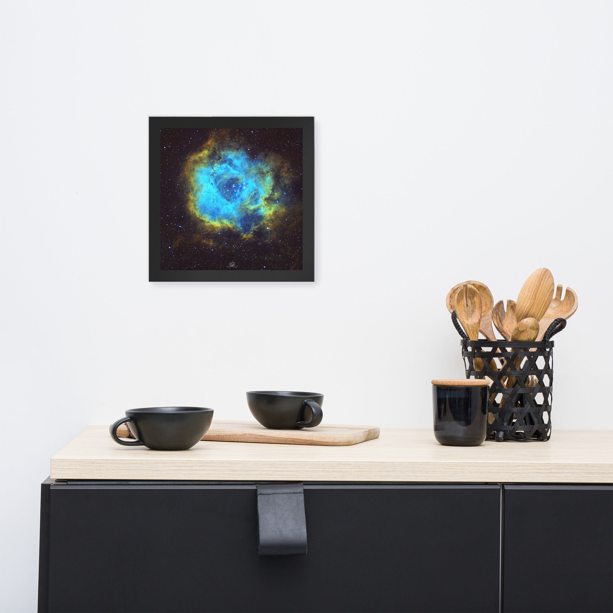 Framed photo paper poster: Rosette Nebula Hubble Palette