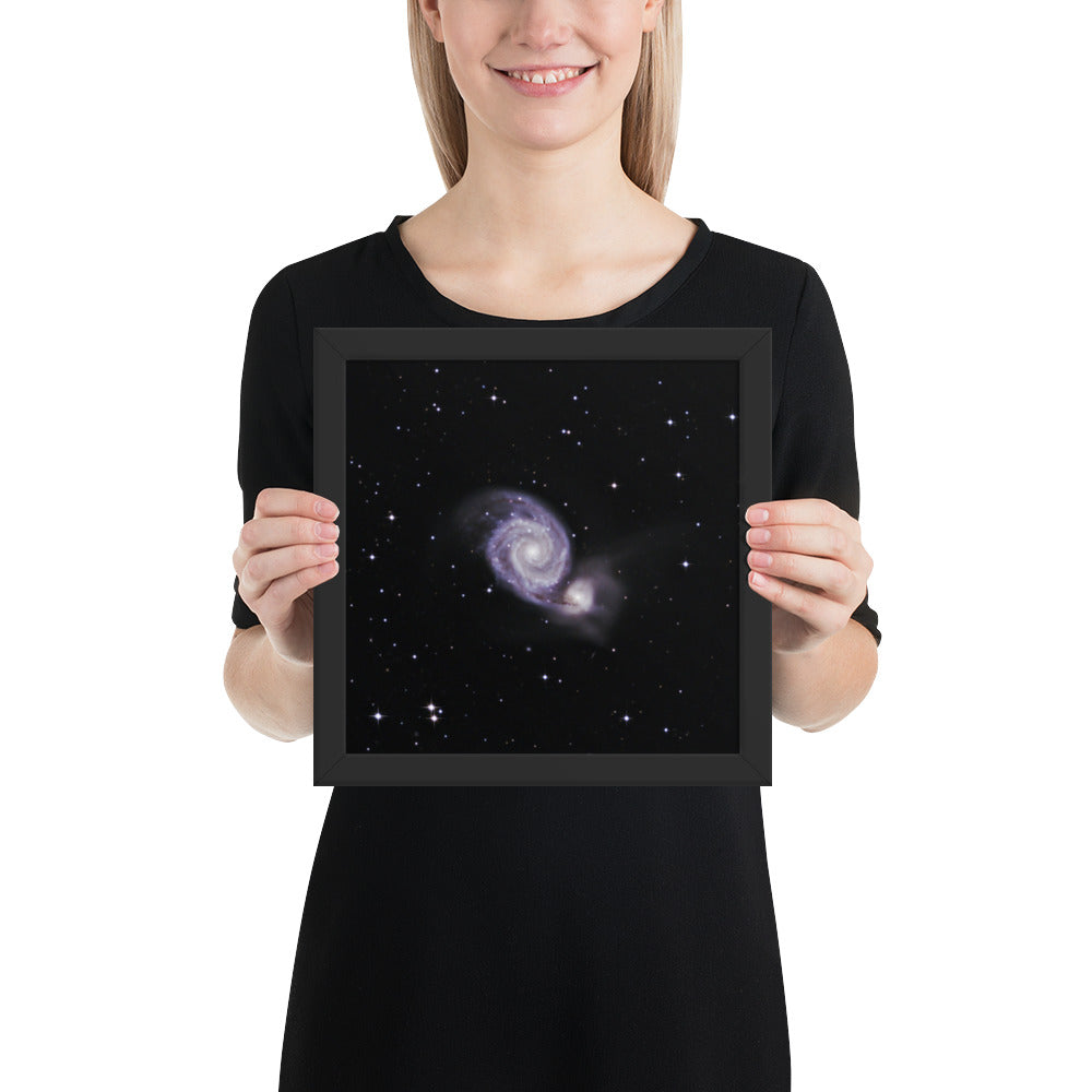 Framed photo paper poster: Whirlpool Galaxy