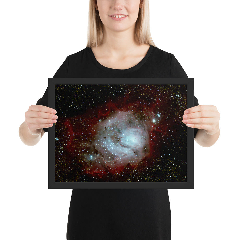 Framed photo paper poster: Lagoon Nebula