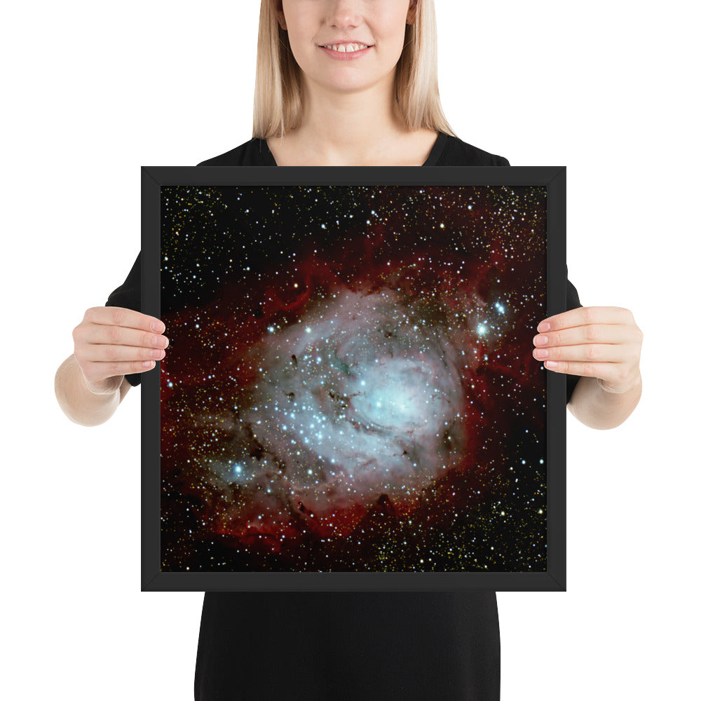 Framed photo paper poster: Lagoon Nebula