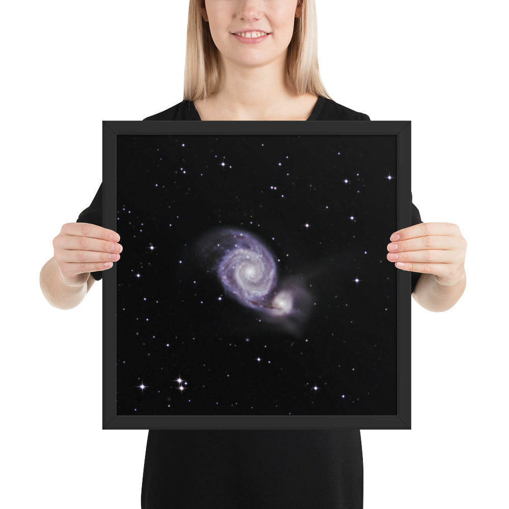 Framed photo paper poster: Whirlpool Galaxy