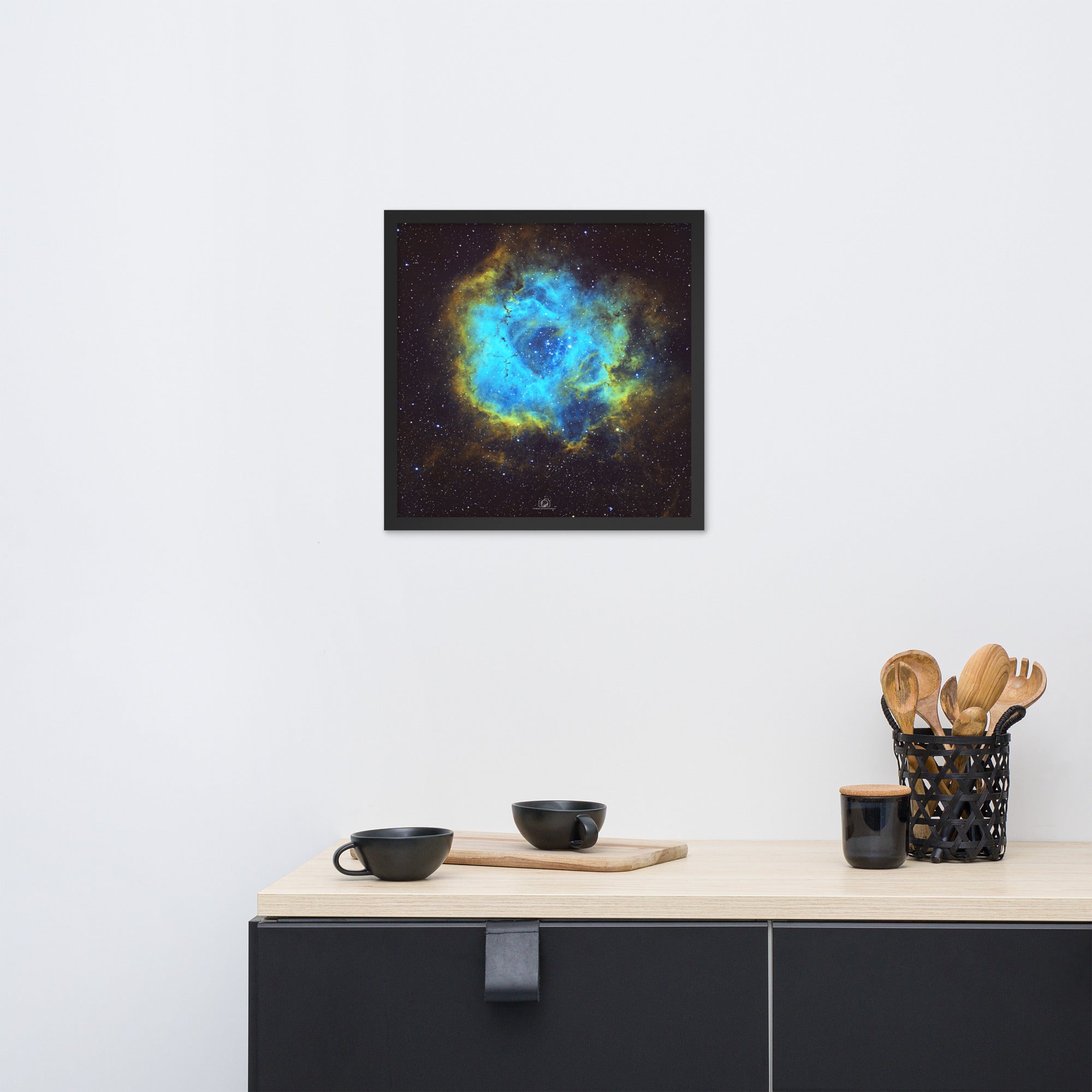 Framed photo paper poster: Rosette Nebula Hubble Palette