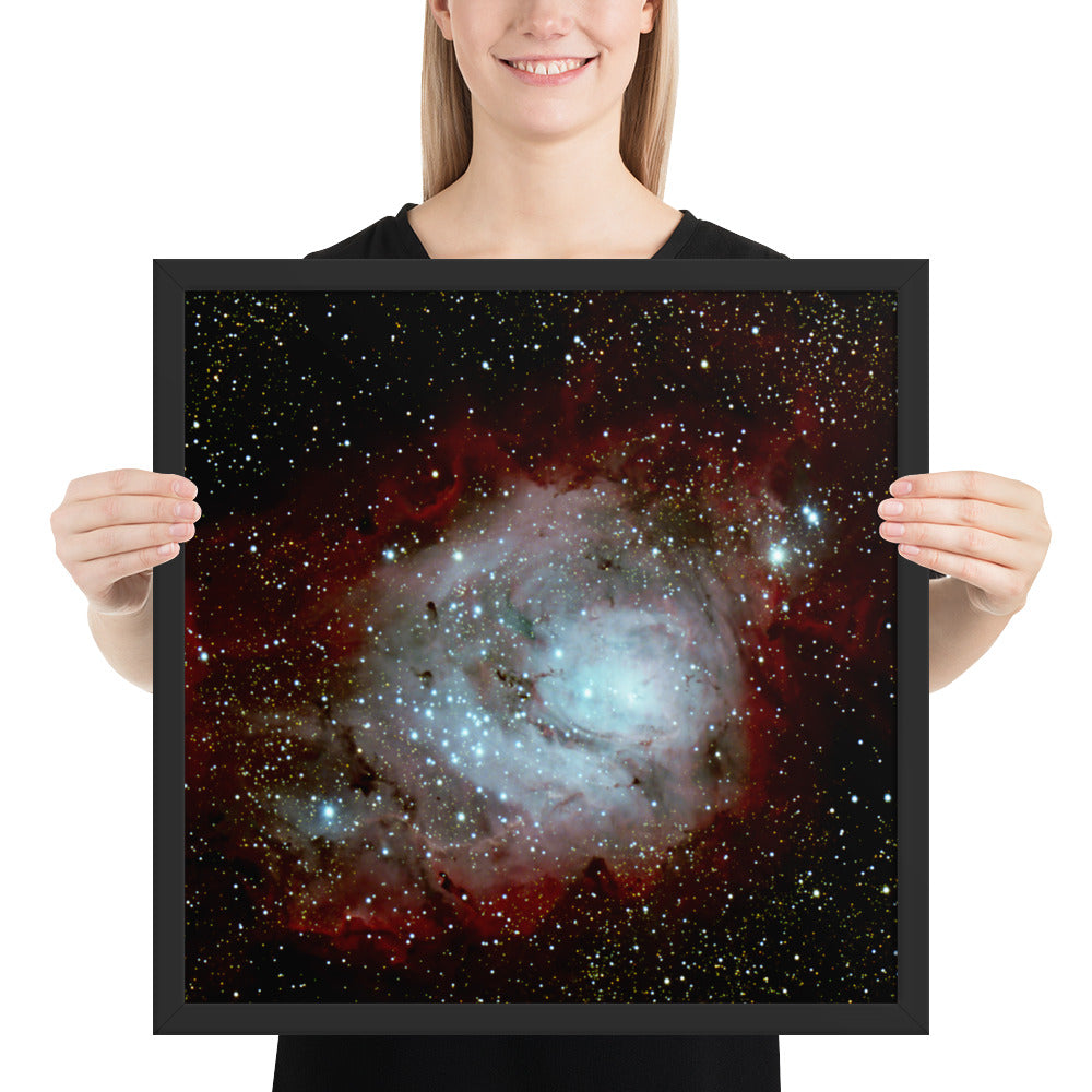 Framed photo paper poster: Lagoon Nebula