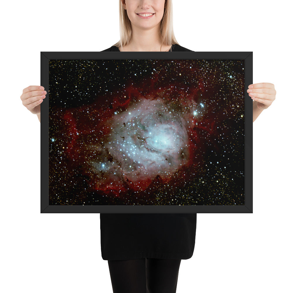 Framed photo paper poster: Lagoon Nebula