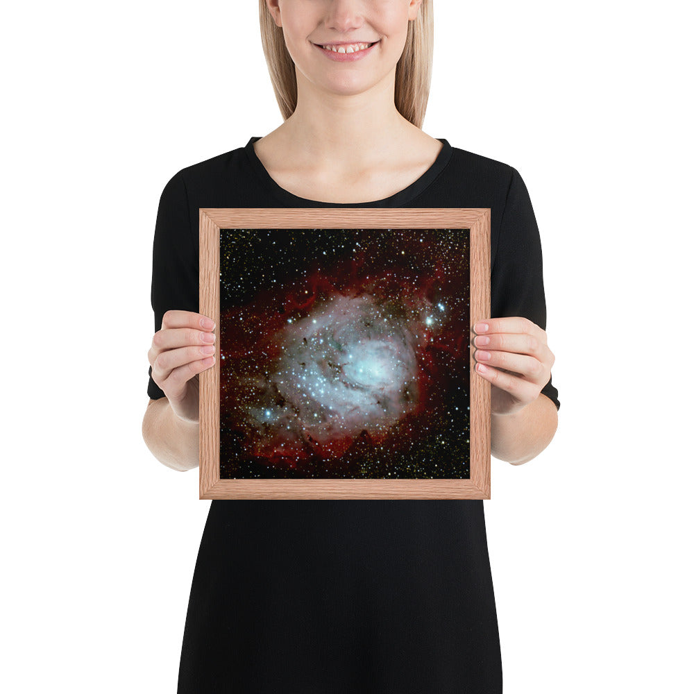 Framed photo paper poster: Lagoon Nebula