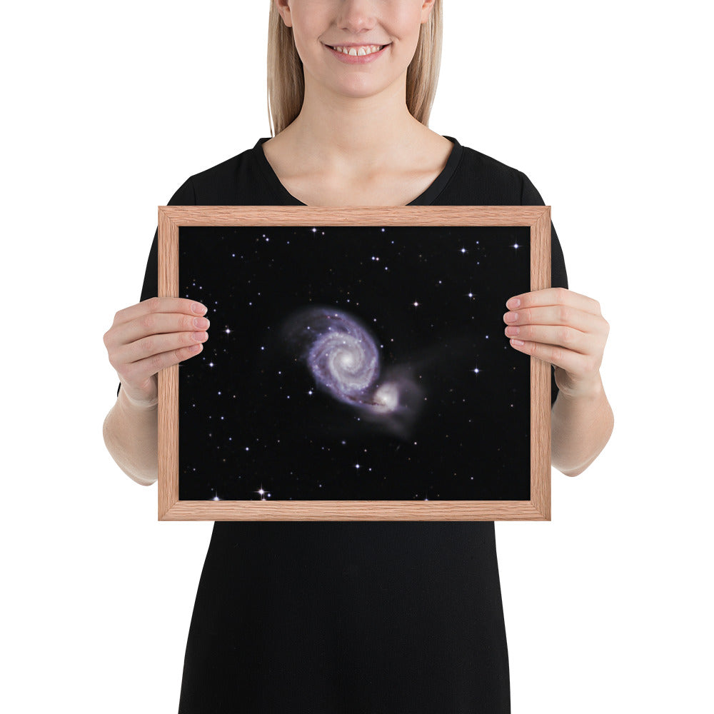 Framed photo paper poster: Whirlpool Galaxy