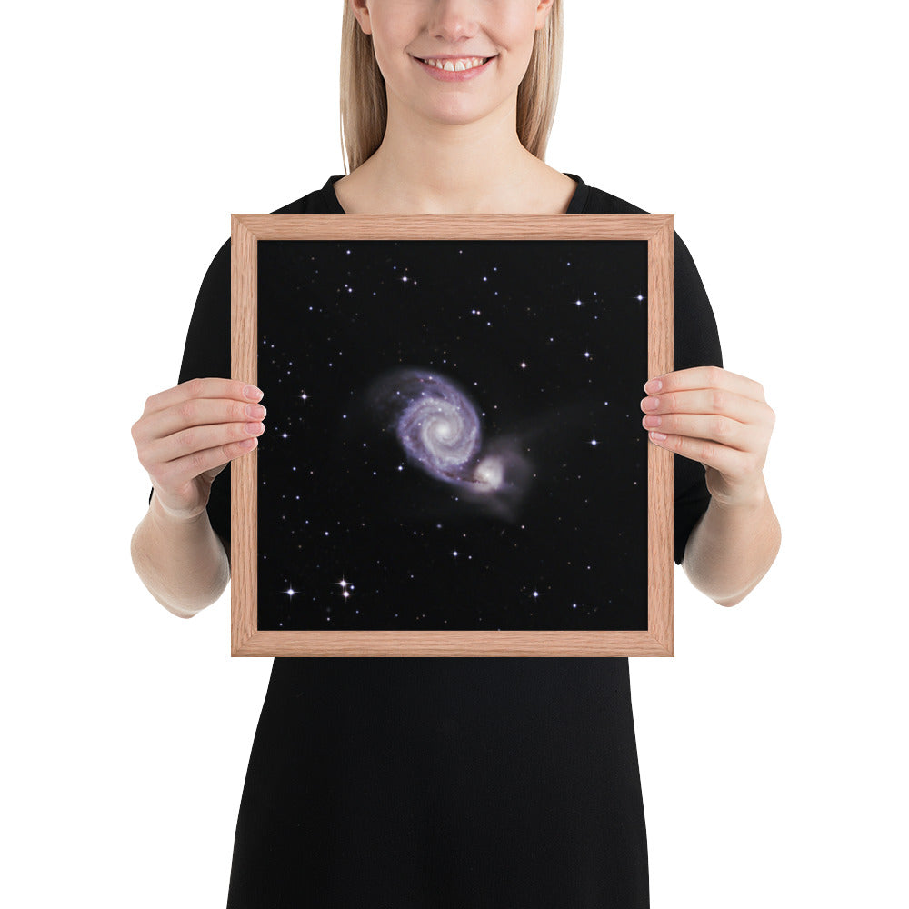 Framed photo paper poster: Whirlpool Galaxy