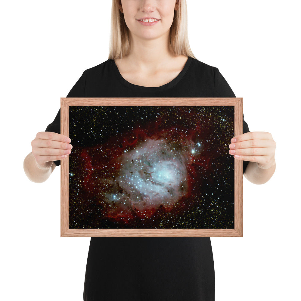 Framed photo paper poster: Lagoon Nebula