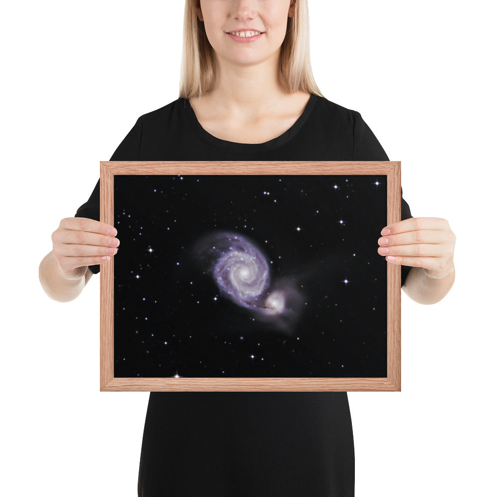 Framed photo paper poster: Whirlpool Galaxy