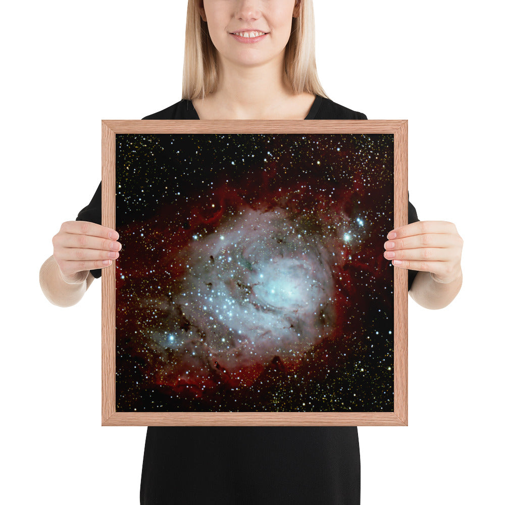 Framed photo paper poster: Lagoon Nebula