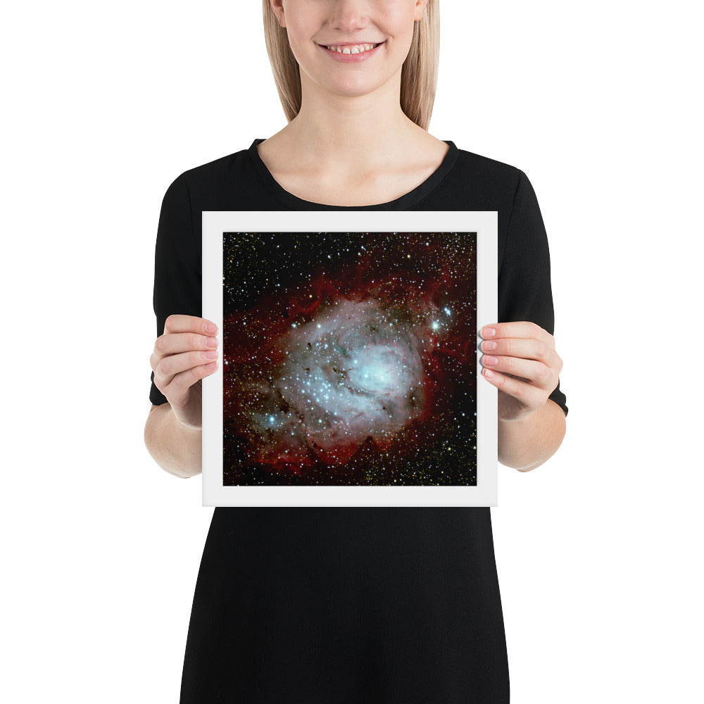 Framed photo paper poster: Lagoon Nebula