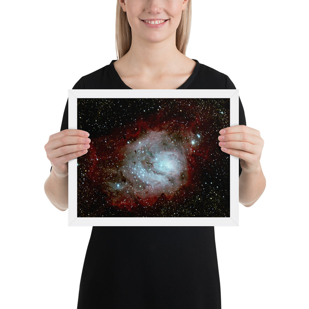 Framed photo paper poster: Lagoon Nebula