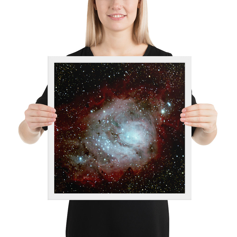 Framed photo paper poster: Lagoon Nebula