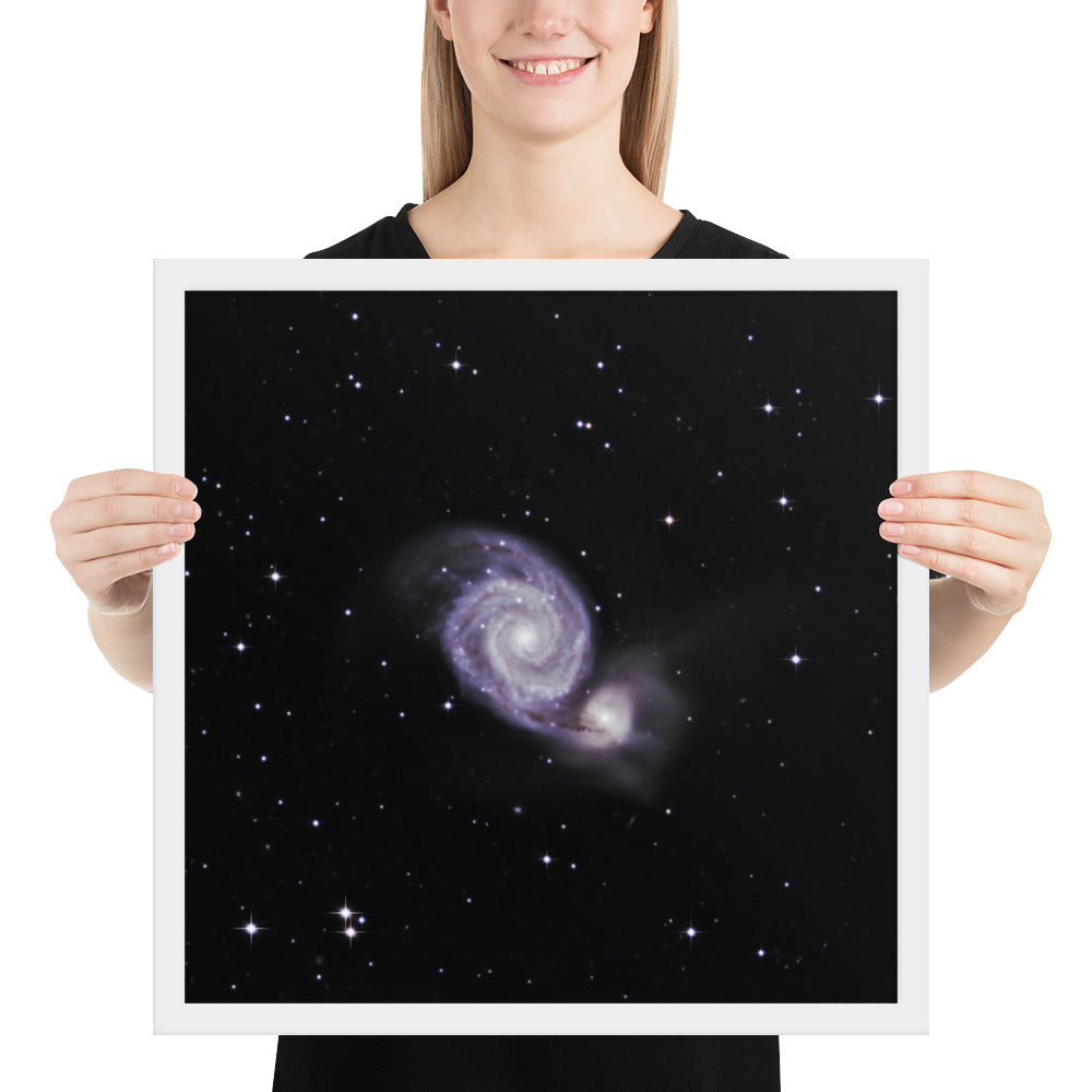 Framed photo paper poster: Whirlpool Galaxy