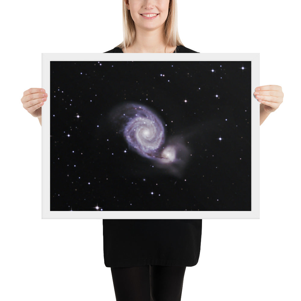 Framed photo paper poster: Whirlpool Galaxy