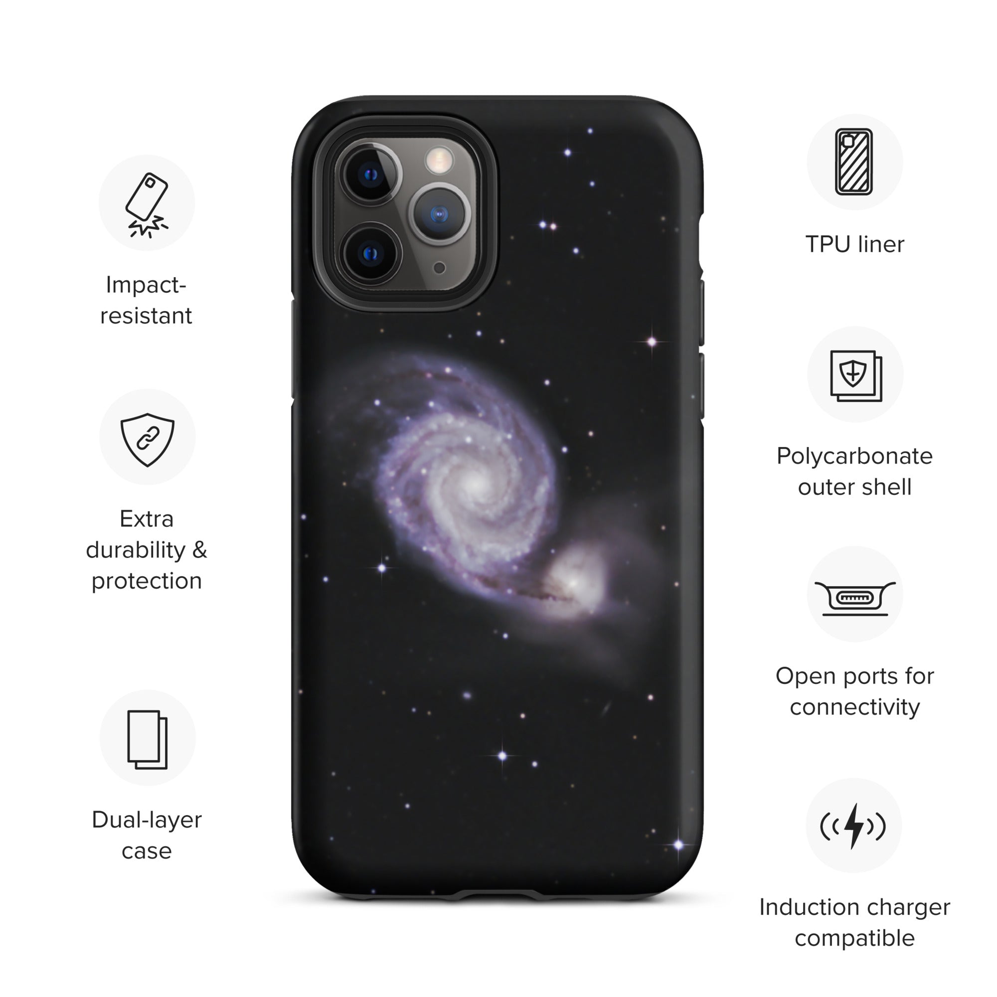 Tough iPhone case: Whirlpool Galaxy