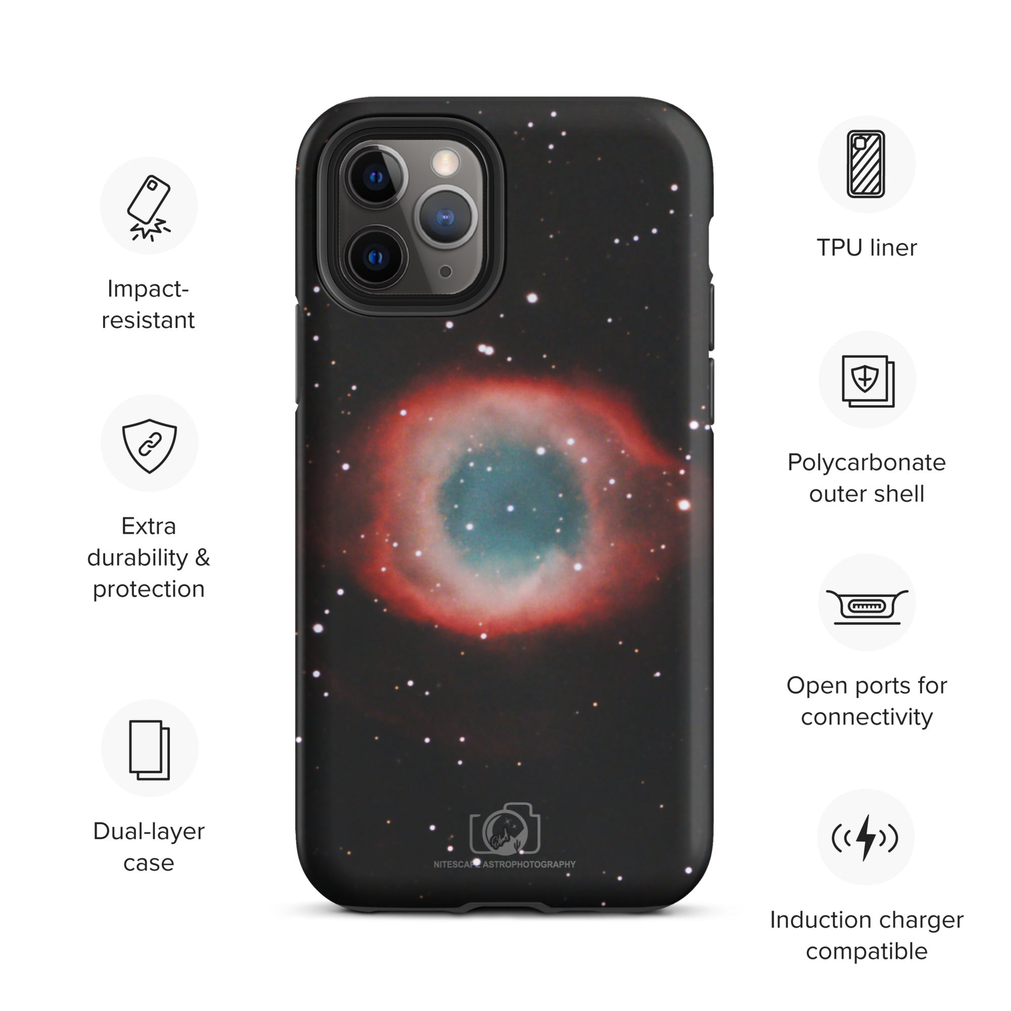 Tough iPhone case:  Helix (Eye of God) Nebula