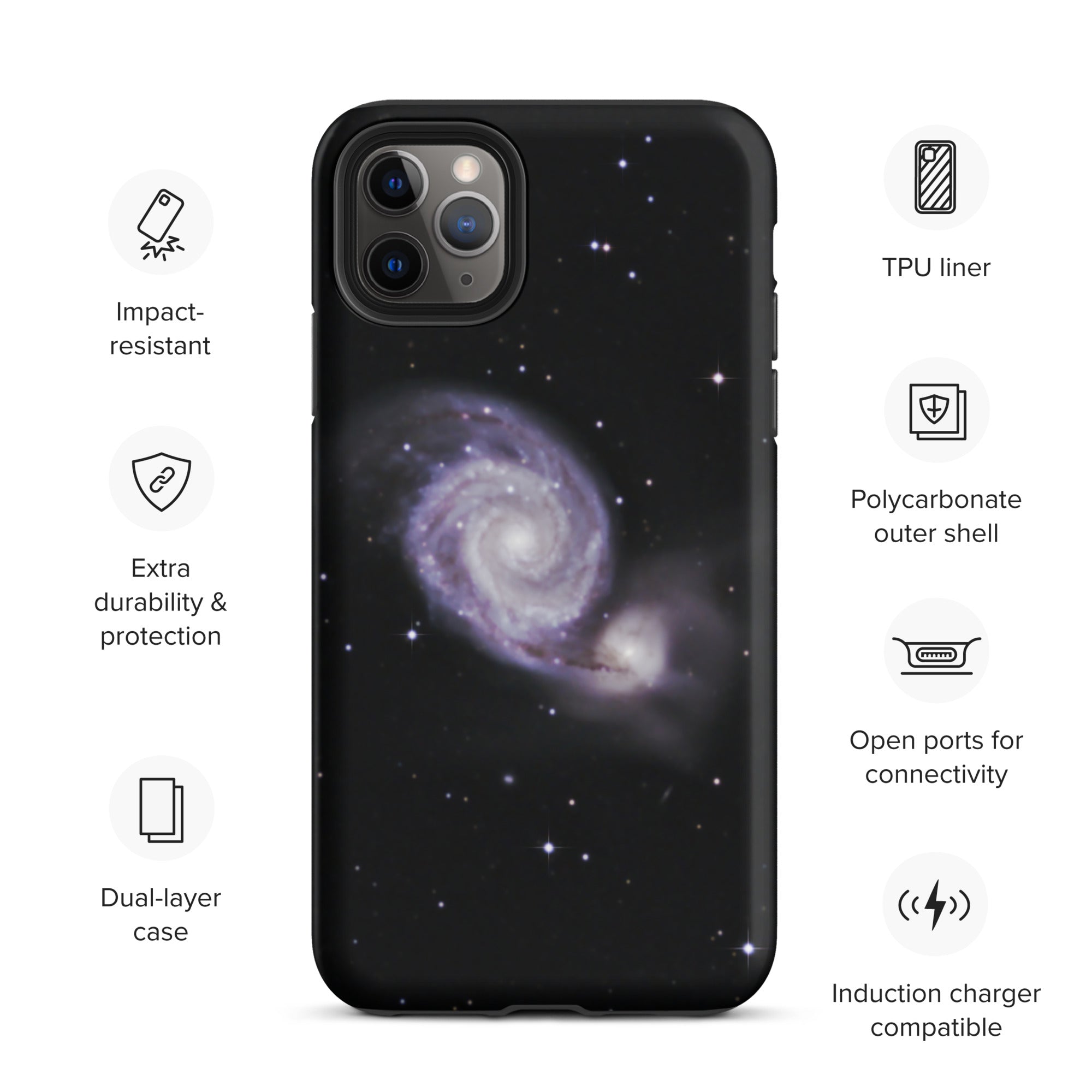 Tough iPhone case: Whirlpool Galaxy