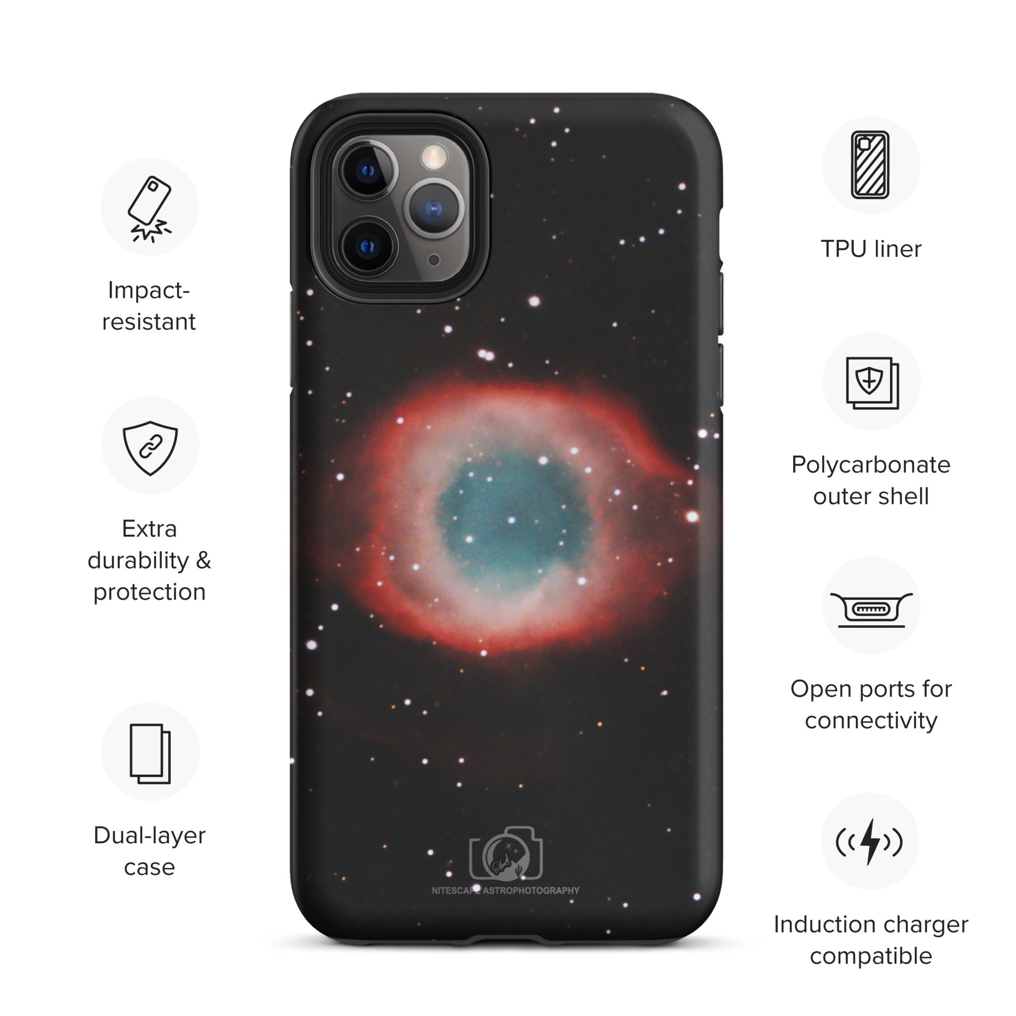 Tough iPhone case:  Helix (Eye of God) Nebula