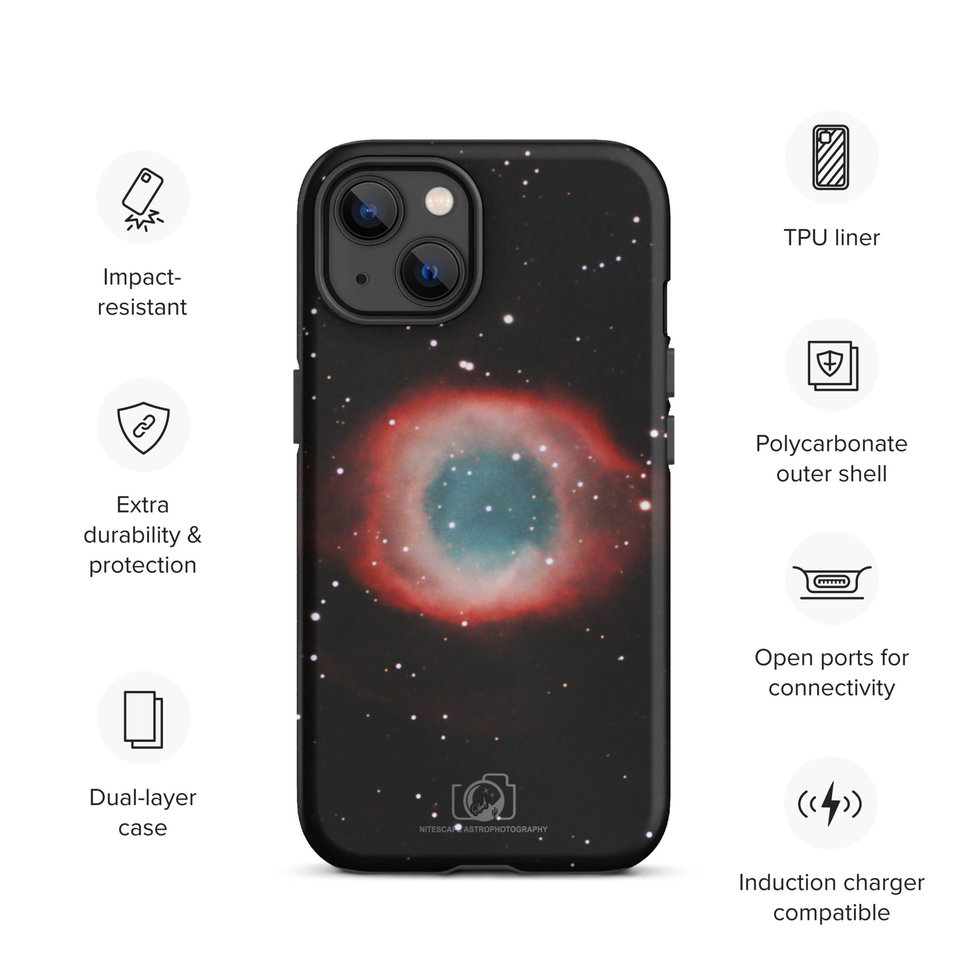 Tough iPhone case:  Helix (Eye of God) Nebula