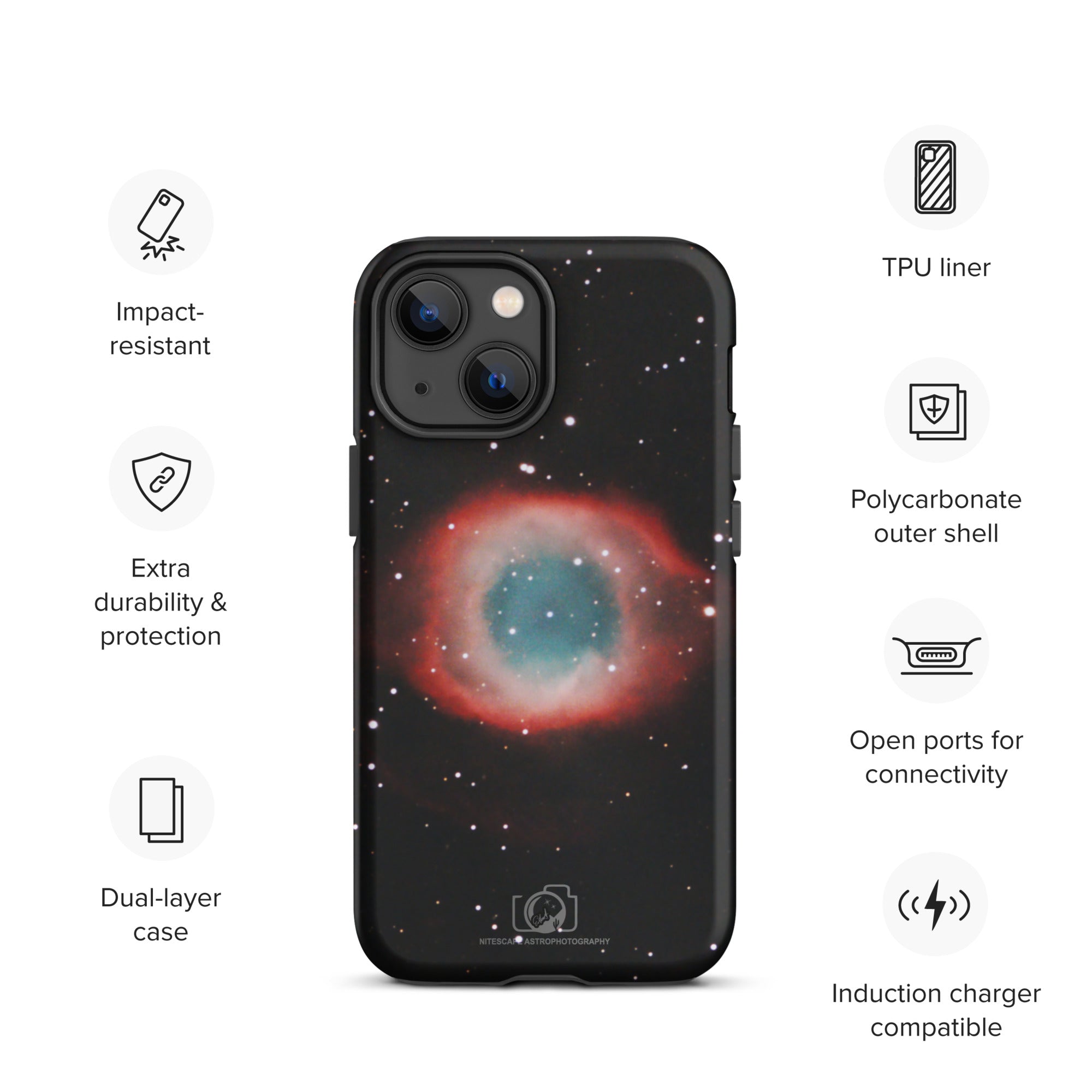 Tough iPhone case:  Helix (Eye of God) Nebula