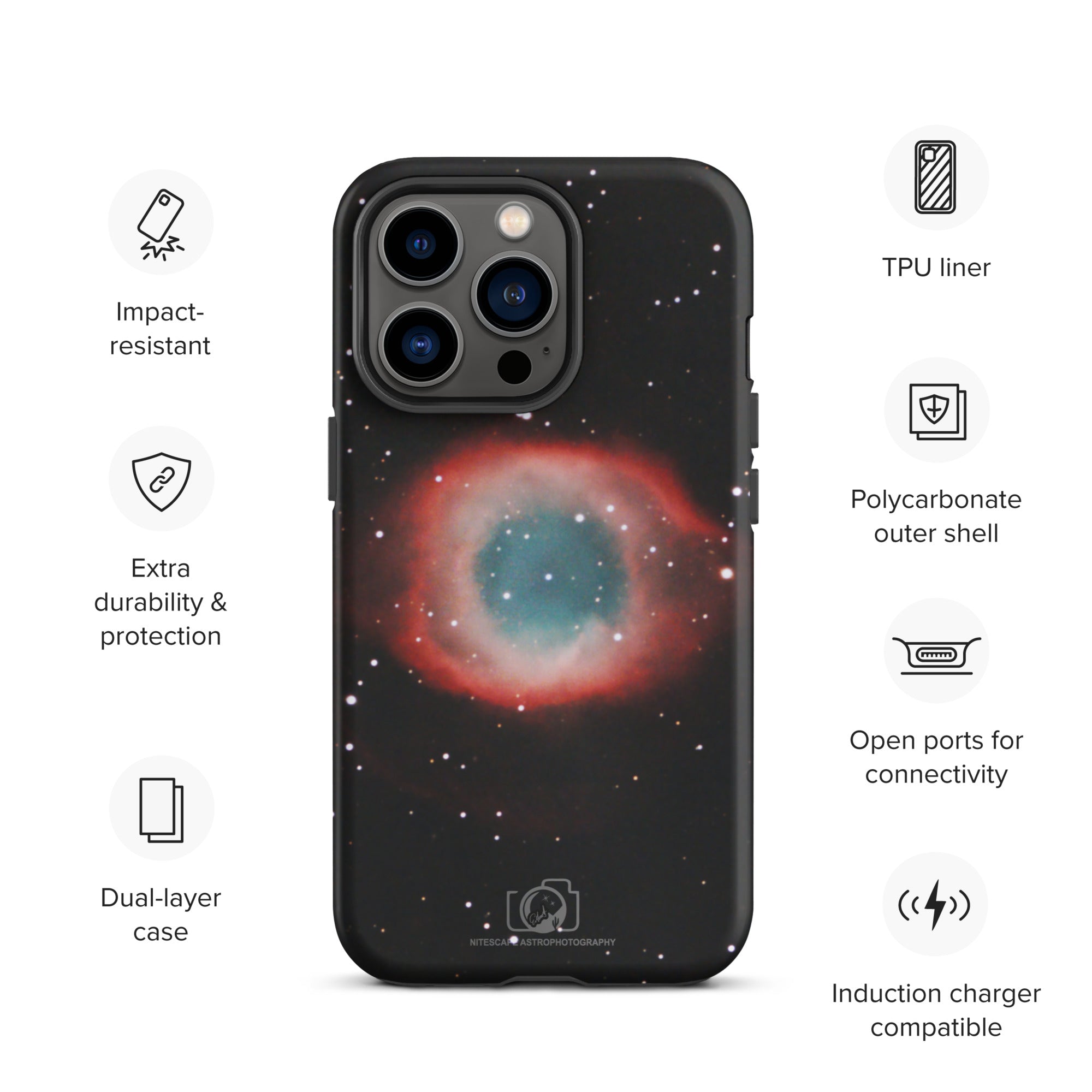 Tough iPhone case:  Helix (Eye of God) Nebula